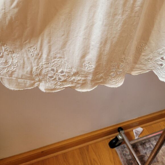 Lc Lauren Conrad Boho Ivory Lace Keyhole Tie Trim Top Wmns Sz L - Picture 6 of 11